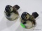 PAIR OF GOEBEL WITH V AND B BIRD SHAPED SALT AND PEPPER SHAKERS. 1 HAS MINOR CHIP ON THE TAIL. 2.5