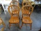 4 TELL CITY HORSESHOE BACK STENCILED PLANK BOTTOM CHAIRS: 16