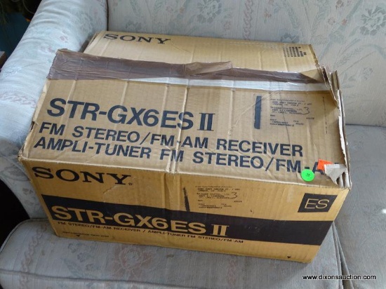 SONY FM/AM RECEIVER. MODEL STR-GX6ES II. IN ORIGINAL BOX WITH REMOTE.