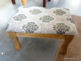 MAPLE STOOL WITH TAPESTRY SEAT: 15