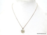 .925 STERLING SILVER NECKLACE WITH (2) SMALLER PENDANTS. THE NECKLACE MEASURES APPROX. 18