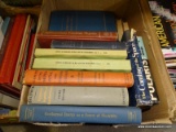 BOX OF BOOKS: WORLD BOOK YEAR BOOKS. VINTAGE BOOKS ON NUCLEAR PHYSICS. THIS NEW OCEAN COMING OF THE