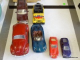 6 TOY CARS. 3 ARE DIECAST: TONKA VW BUG. 1:24 SCALE FORD EXPLORER. 1:24 SCALE JEEP. DIECAST 1:24