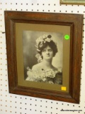 FRAMED PHOTO OF TONNESEN SISTER (1901). IN PINE FRAME: 13.5