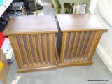 PAIR OF CURTIS MATHES WOOD GRAINED SPEAKER CABINETS: 19