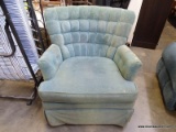 MONTCLAIR BUTTON TUFTED ARM CHAIR WITH STAINS: 29