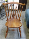 CHERRY BRACE BACK WINDSOR SIDE CHAIR: 17