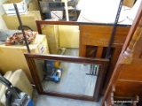 CHERRY FRAMED BEVELED GLASS MIRROR: 43