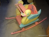 VINTAGE CHILD'S ROCKING DUCK. IN VERY GOOD CONDITION: 17