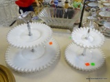 2 FENTON RUFFLED EDGE PASTRY STANDS: 1 IS 8