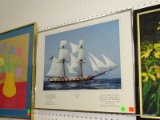 FRAMED TALL SHIP 