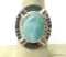 .925 STERLING SILVER AMAZING CARIBBEAN LARIMAR DESIGNER RING SIZE 7. (RETAIL $125.00)