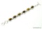 .925 STERLING SILVER AMAZING 7-8'' GOLDEN TIGER EYE BRACELET (RETAIL $85.00)