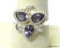 .925 STERLING SILVER BEAUTIFUL FACETED DETAILED AMETHYST RING SIZE 9 (RETAIL $59.00)