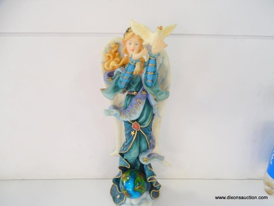 LENOX MILLENNIUM PENCIL ANGEL. 1999. 13" TALL.