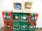 10 HALLMARK GLASS ORNAMENTS. INCLUDES 1989 GRANDMOTHER, BABYSITTER, GRANDDAUGHTER, FROM OUR HOME TO