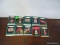 10 HALLMARK MINIATURE ORNAMENTS. INCLUDES COLLECTOR'S SERIES THIMBLE BELLS, 1997 MINIATURE CORVETTE,