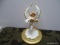DANBURY MINT PORCELAIN ANGEL WITH STAND AND CANDLES 