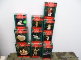 10 MISC. SIZED HALLMARK ORNAMENTS WITH 5