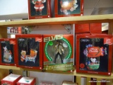 4 CARLTON CARDS ORNAMENTS. INCLUDES LIMITED EDITION 1996 ELVIS ORNAMENT, CHRISTMAS IS COMING!