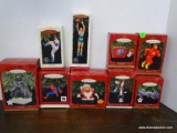 9 HALLMARK ORNAMENTS. INCLUDES NOLAN RYAN AT THE BALLPARK, NORTH POLE MR. POTATO HEAD, SPIDER-MAN,