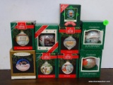 10 HALLMARK ORNAMENTS. INCLUDES THE GIFT BRINGERS- CHRISTKINDL, MARY ENGELBREIT, 1987 ORNAMENT, OVER