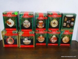 10 HALLMARK ORNAMENTS. INCLUDES GRANDDAUGHTER ORNAMENT, SISTER ORNAMENT, NORMAN ROCKWELL ART,