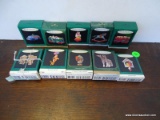 10 HALLMARK MINIATURE ORNAMENTS. INCLUDES AFRICAN ELEPHANTS, GENTLE GIRAFFES, SNUGGLE BIRDS, WINNIE