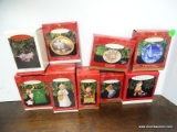 9 HALLMARK ORNAMENTS. INCLUDES KOLYADA CHRISTMAS VISITORS, DAUGHTER STOCKING ORNAMENT, HOWDY DOODY,