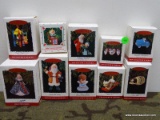 10 HALLMARK ORNAMENTS. INCLUDES HEART OF CHRISTMAS, BABY'S SECOND CHRISTMAS, MURRAY CHAMPION,