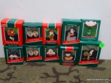 10 HALLMARK ORNAMENTS. INCLUDES PEEK-A-BOO KITTIES, CLOTHESPIN SOLDIER, NUTSHELL DREAMS, OWLIDAY