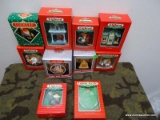 10 HALLMARK ORNAMENTS. INCLUDES KEEP ON GLOWIN'! WITH LIGHT, NIGHT BEFORE CHRISTMAS WITH LIGHT,