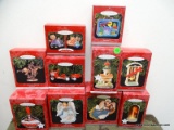 10 HALLMARK ORNAMENTS. INCLUDES HEAVENLY MELODY, SUPERMAN COMMEMORATIVE EDITION, LIGHTHOUSE