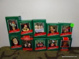 9 HALLMARK ORNAMENTS. INCLUDES BEAR-I-TONE, STOCKING KITTEN, CACTUS COWBOY, DEER DISGUISE, FELIZ