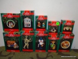 10 HALLMARK ORNAMENTS. INCLUDES HEART OF CHRISTMAS, FIVE-AND-TEN-CENT STORE, HOLIDAY WISHES, SPIRIT