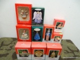 10 HALLMARK ORNAMENTS: FIRST CHRISTMAS TOGETHER. SWEET HEART. 20 YEAR ANNIVERSARY EDITION. UNCLE SAM