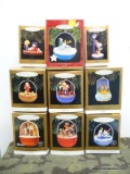 10 HALLMARK LIGHTS/MOTION/MUSIC/SOUND ORNAMENTS: SNOOPY PLAYS SANTA. COUNTRY SHOWTIME. PEANUTS.