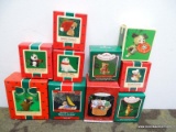 10 MINIATURE HALLMARK ORNAMENTS OF ANIMALS. RETAIL TOTAL $68