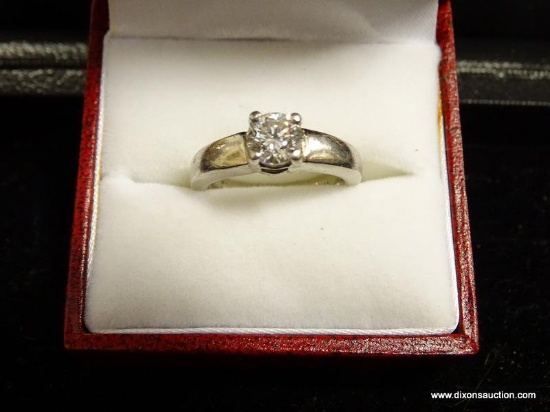 Estate Platinum 1.04 carat diamond solitare ring. Just in time for Christmas! This Beautiful ring