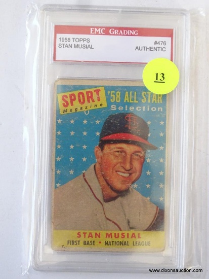 (SC) 1958 TOPPS STAN MUSIAL BASEBALL CARD (GRADED).