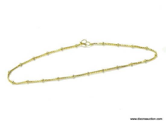 .925 STERLING SILVER GOLD VERMEIL BRACELET. IT MEASURES APPROX. 9" LONG. IT'S MARKED " 925 & ITALY