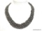 NICE HEAVY BEADED STATEMENT NECKLACE. 20.5