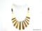 CARVED BONE AND WOOD TRIBAL NECKLACE. 18