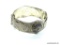 DESIGNER SILVER TONE MIDDLE EASTERN STYLE HINGE BANGLE BRACELET WITH LOCKING PIN WITH NICELY
