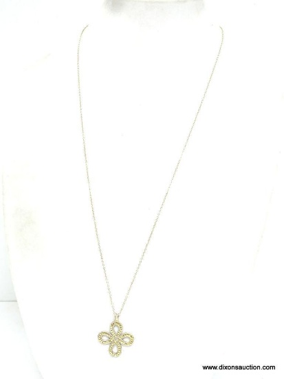 VERY COLLECTIBLE ANNA BECK LONG STERLING SILVER (.925) NECKLACE WITH PENDANT. NECKLACE 30" LONG.