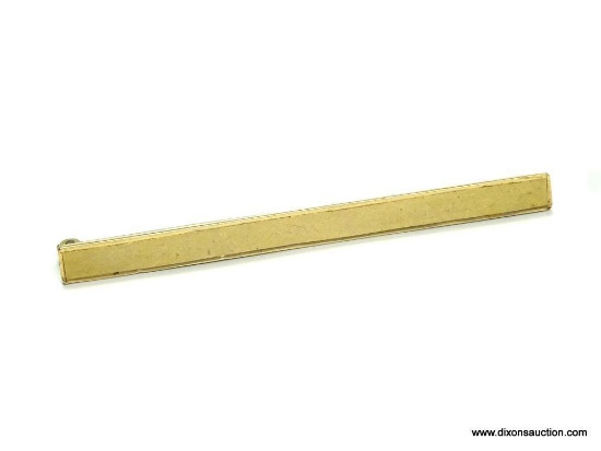 VINTAGE SIGNED S AND S GOLD FILLED BAR PIN. 3" LONG. PIN RUNS FULL LENGTH FOR STABILITY. IN GOOD