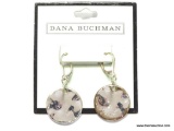 DANA BUCHMAN DESIGNER EARRINGS STILL ON THE CARD. LIGHTLY TARNISHED FROM AGE, JUST NEED TO BE WIPED