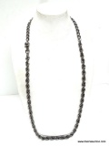 VERY NICE HEMATITE FINISH SUPER HEAVY ROPE CHAIN BELT/NECKLACE. THIS IS A HEAVY PIECE. 42