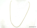 VINTAGE SIGNED WHITING DAVIS GOLD TONE LINK NECKLACE. 24