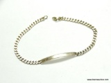 .925 STERLING SILVER UNISEX ID BRACELET